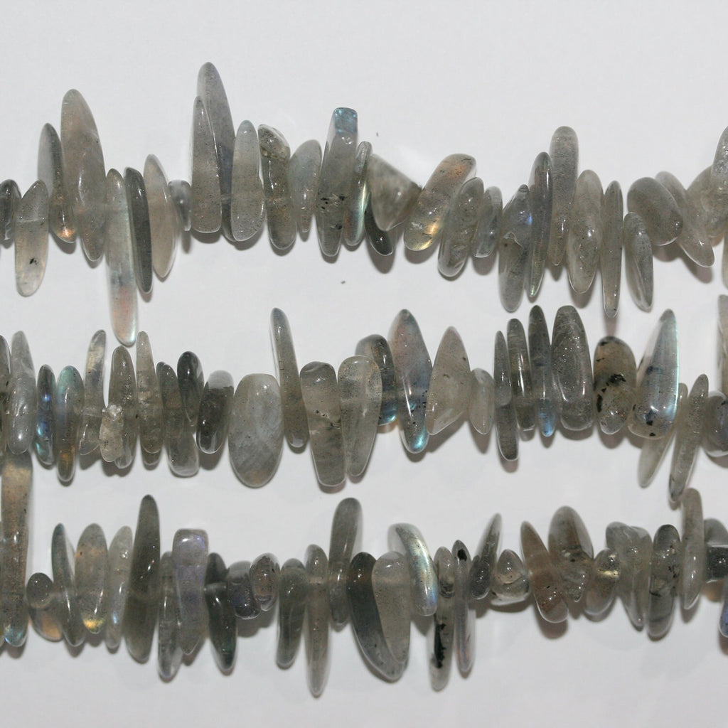 15" St Labradorite Éclats Lisse Perles Irrégulières 17x6mm.-Environ-Bandeau 39cm.