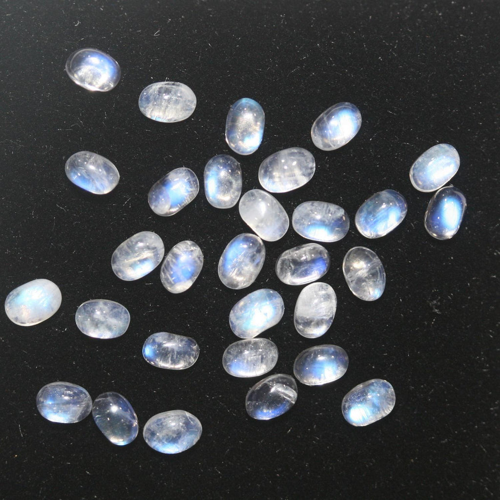 AAA Blue Fire Moonstone  Oval Smooth Cabochon 3x2mm. (30 pcs.)