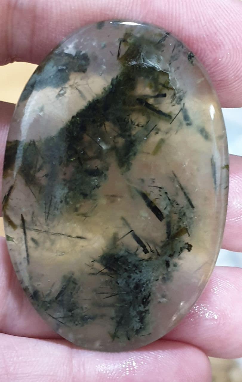 Huge  Natural Prehnite  Oval Cabochons 114ct  53x36mm -Gemstone Parcels-Loose Stones Wholesale Price