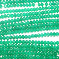 Rondelle à facettes en agate verte St de 15 pouces, 4 x 3 mm. - Fil de 39 cm.