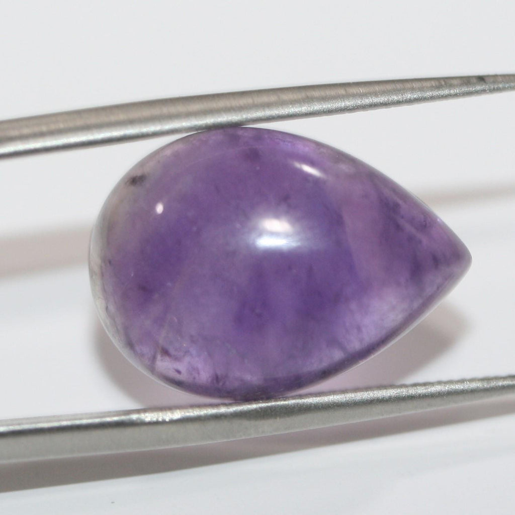 Lote de 4 cabujones de amatista lisos de 18 x 13 mm. (4 piezas)