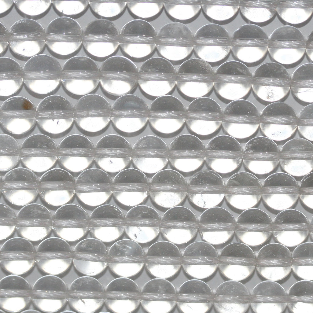 Perles rondes lisses en cristal de roche de 8,5 mm, 15 pouces (38 cm) - Fil de 39 cm