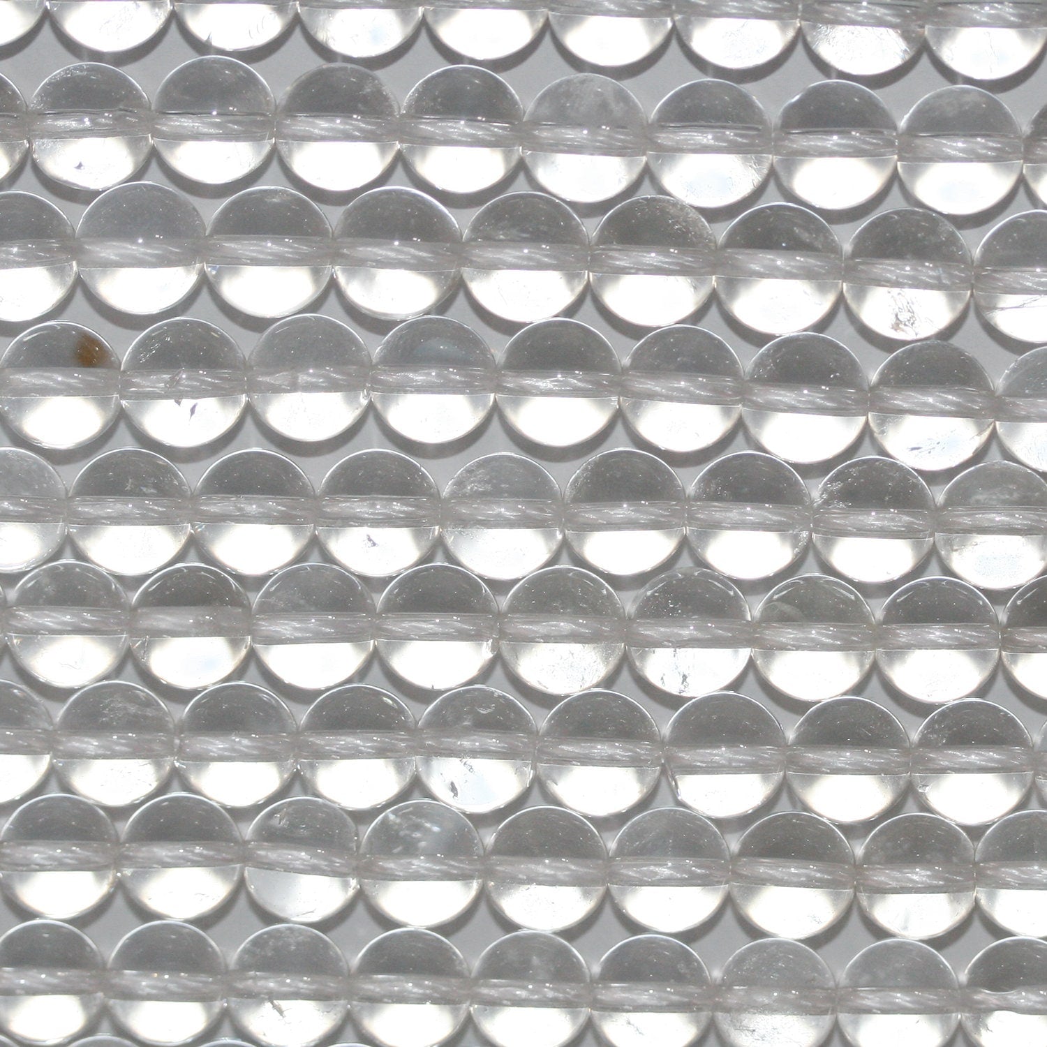Perles rondes lisses en cristal de roche de 8,5 mm, 15 pouces (38 cm) - Fil de 39 cm