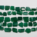 12" St Green Onyx Faceted Nugget Beads 10x7mm.Approx.-Strand 36cm