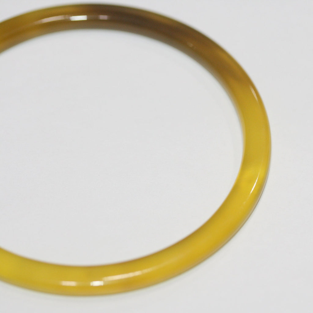 Colgante de aro liso de ágata amarilla de 65-70 mm aprox.