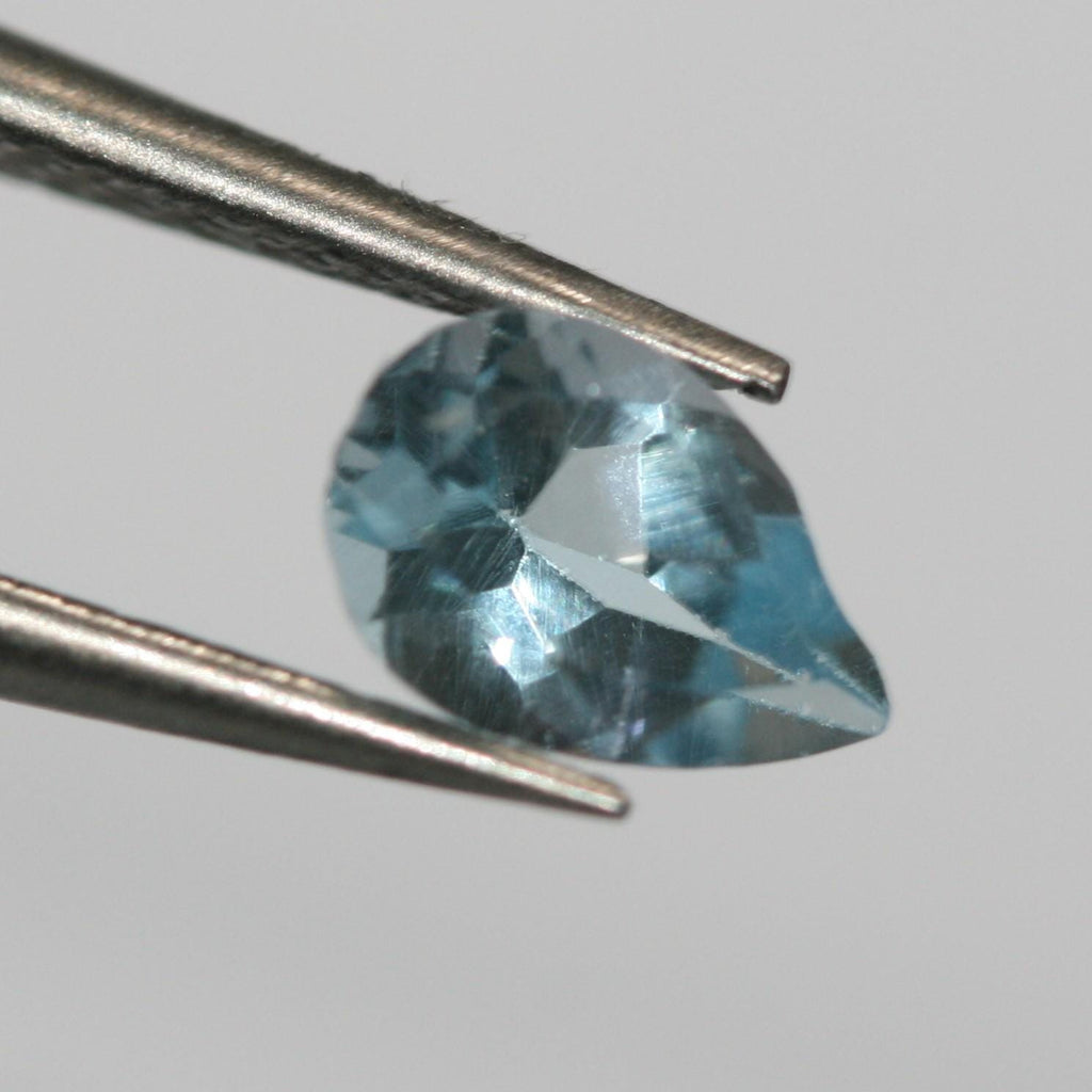 Lote de 6 piezas de topacio cielo facetado de 7 x 5 mm (6 piezas).