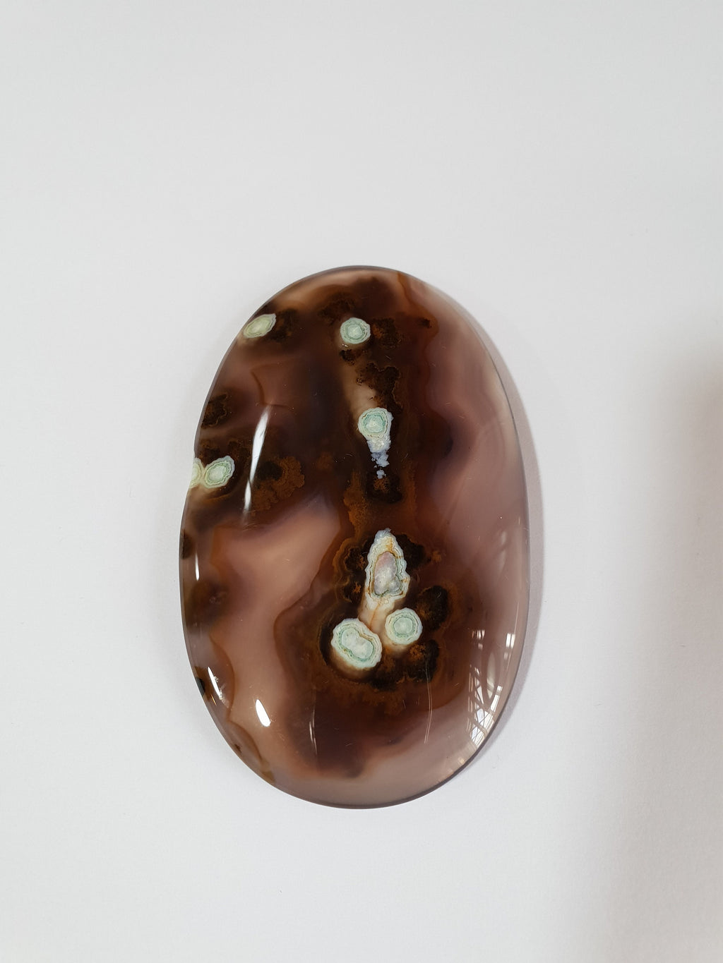 Huge Unique Rare Agate Cabochon Piece Rare Inclusions Natural Agate One Of A kind  82x50mm Musseun Piece Collector Piece