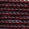 14" St Garnet Smooth Round Beads 6mm -Strand 38cm