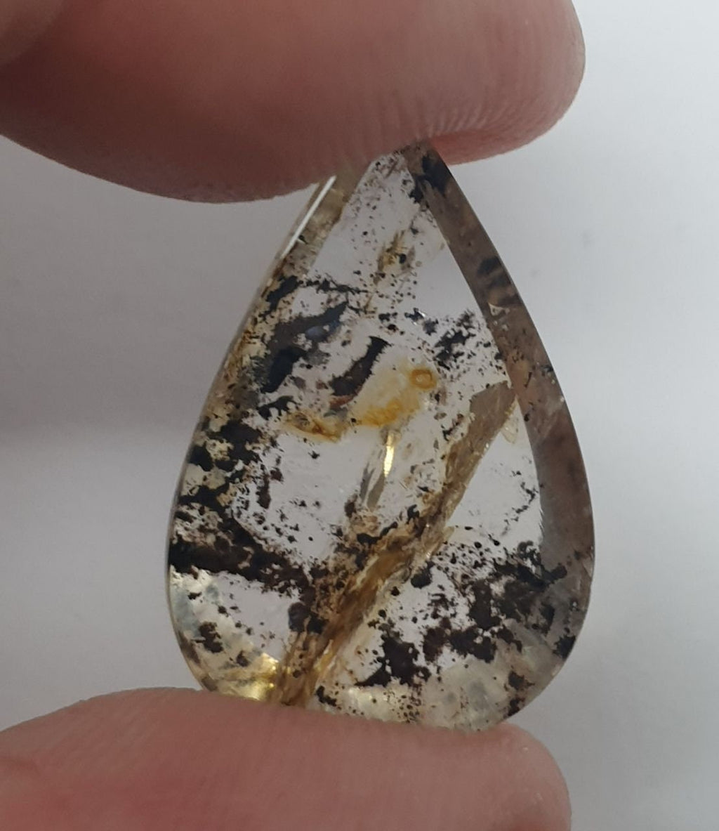 Natural Inclusion Dendritic  Quartz Trillion  Cabochon Made By Mother Nature 22.3x14.5x4.5mm 10.9ct- Inclusion Quartz- Healing Power