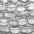 Perles de cristal de roche facettées en forme de pépites, 15 pouces (environ 37 cm), longueur 37 cm.