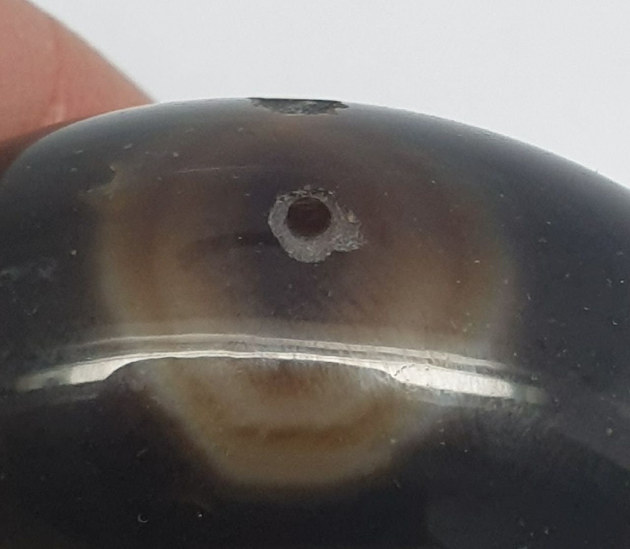 Pendentif rond en agate naturelle non teintée 50 mm - Agate aux vertus curatives