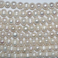 Perles rondes d'eau douce de 15 pouces (9-10 mm) - Fil de 38 cm. - Perles naturelles à prix de gros.
