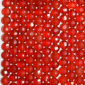 14" St Carnelian Faceted Coin Beads 6mm. Approx.- Strand 39cm.