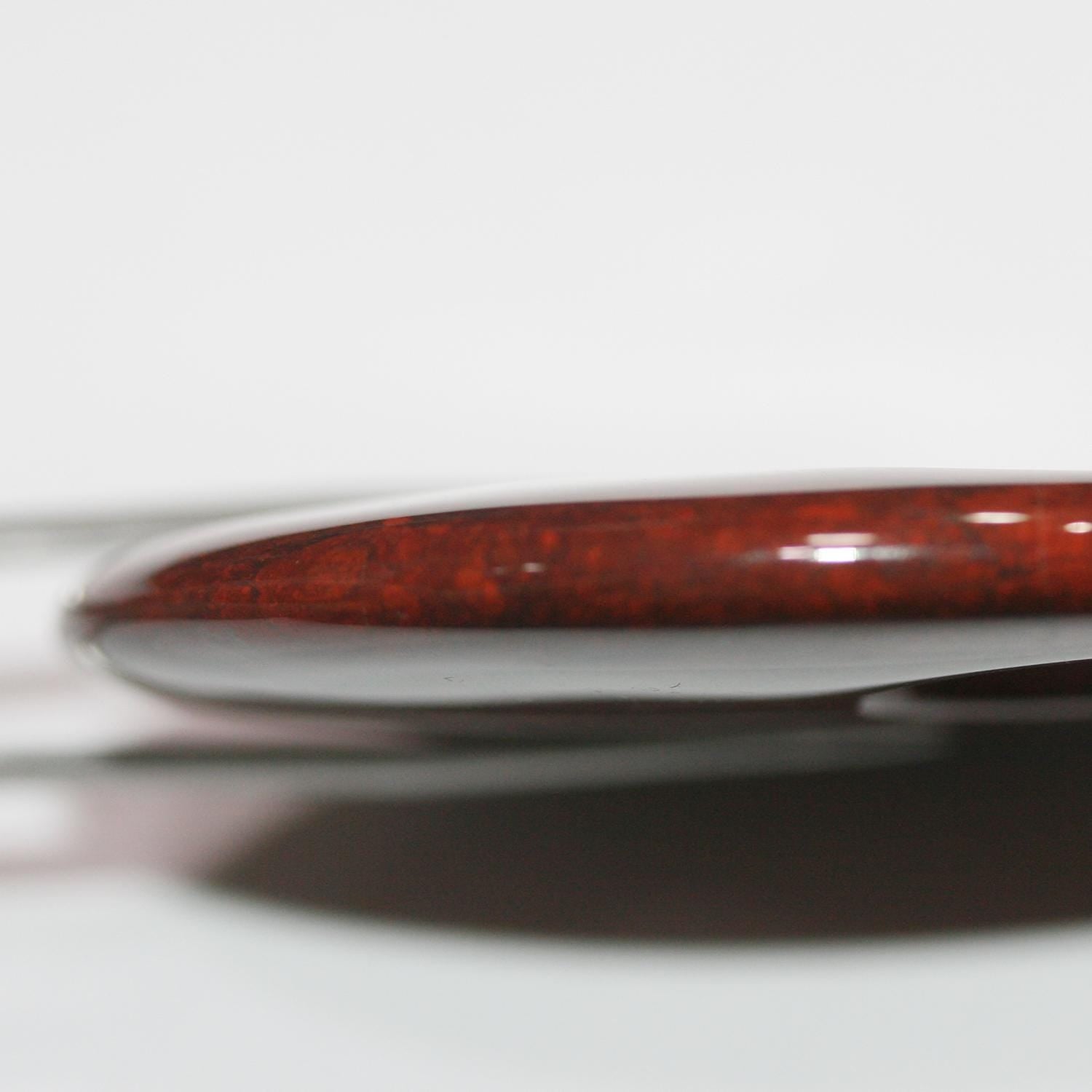 Pendentif rond lisse en jaspe rouge 60 mm