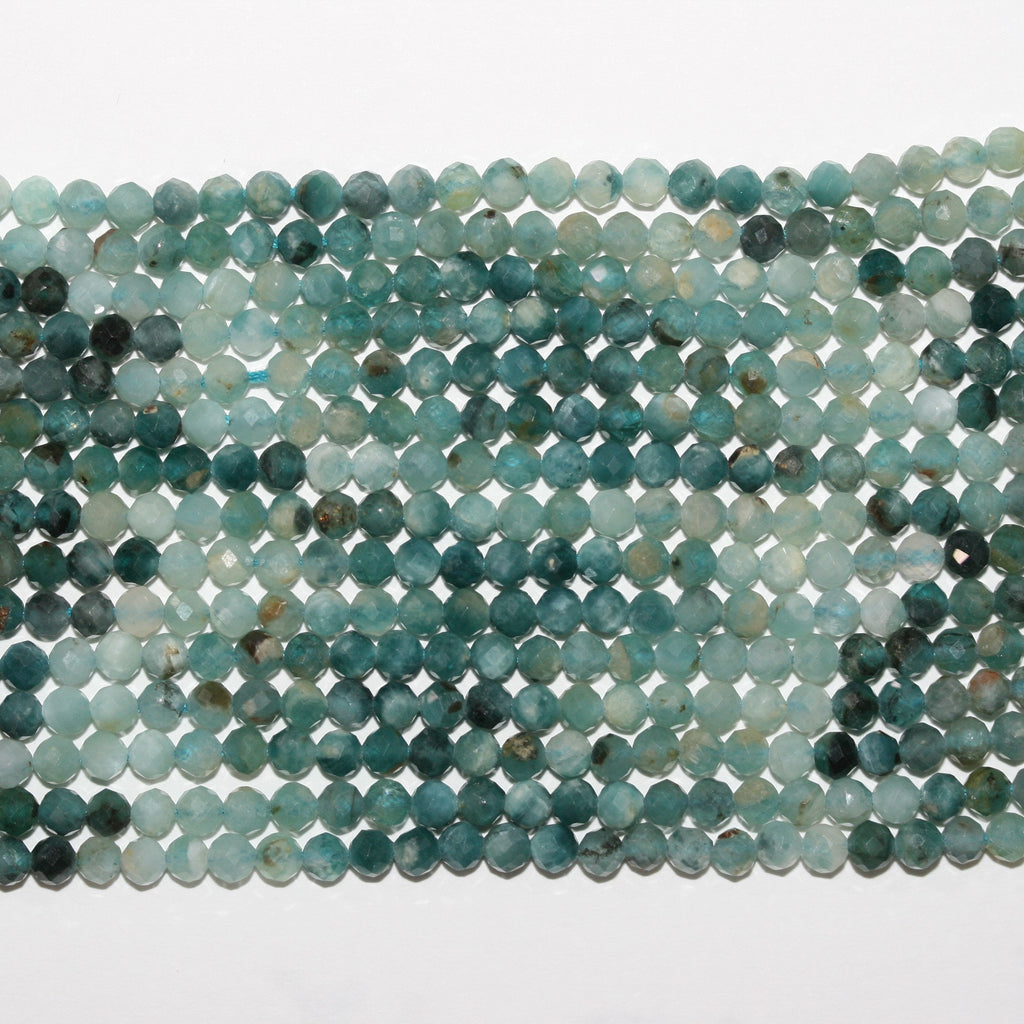 12" St Grandidierite Faceted Round Beads 3mm.-Strand 32cm.-