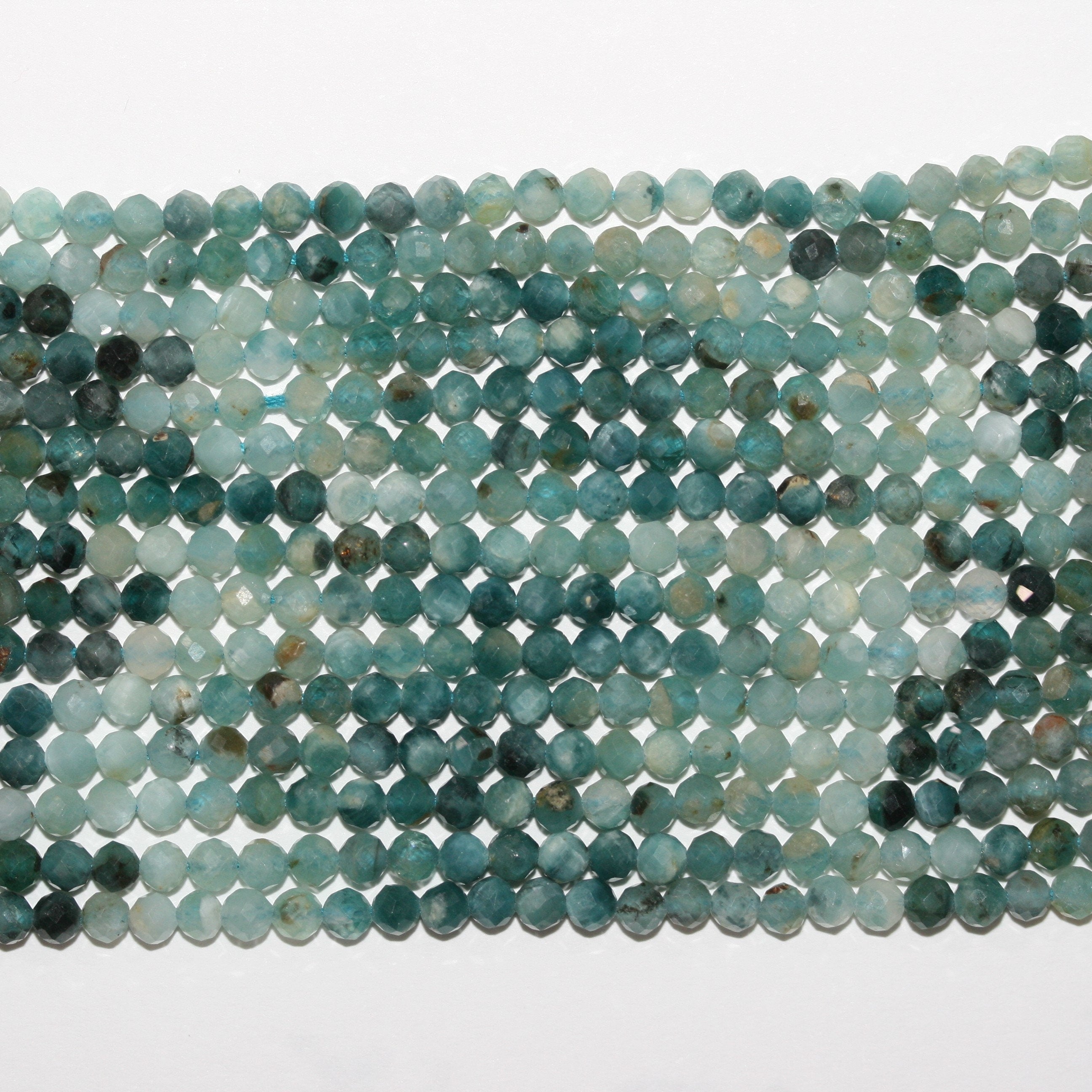 12" St Grandidierite Faceted Round Beads 3mm.-Strand 32cm.-