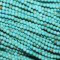 Cuentas redondas lisas de turquesa de 16" (2 mm) - Hilo de 40 cm