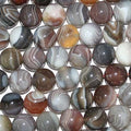15" perles rondes lisses en agate St Botswana 6 mm.-Rig 39 cm.