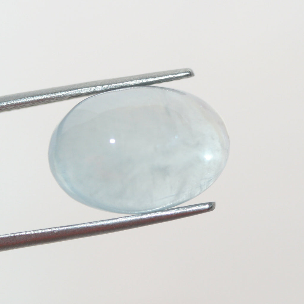 Natural Aquamarine 15.5x11mm Oval Cabochon. Aquamarine 10.2 Cts Oval Cabochon.