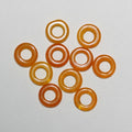 Lote de 10 aros de jade naranja amarillento de 10 mm - Piedras preciosas sueltas - Precio al por mayor