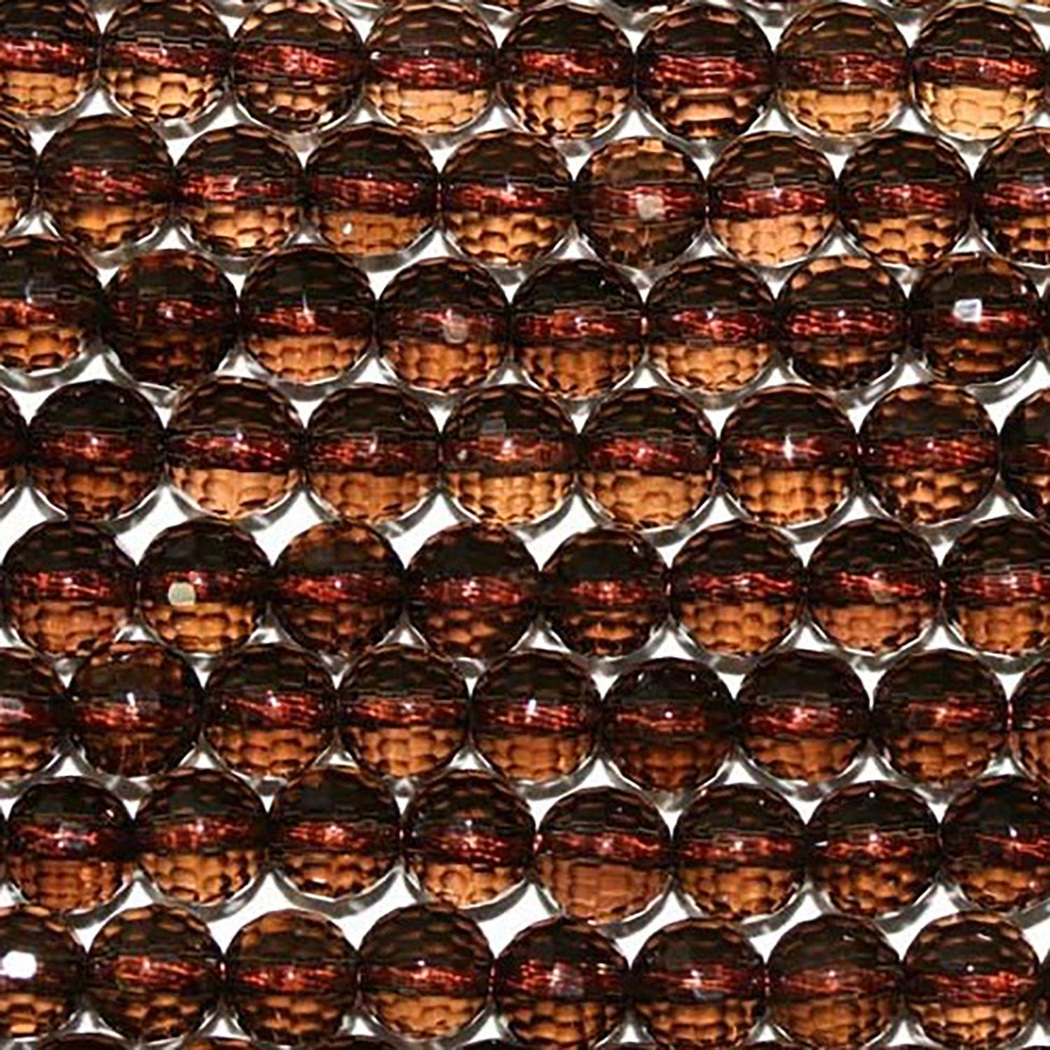 Perles rondes à facettes en quartz fumé St de 15 pouces (10 mm) - Fil de 39 cm