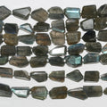 14" St Labradorite Faceted Nugget Beads 16x10mm. Approx.- Strand 37cm.