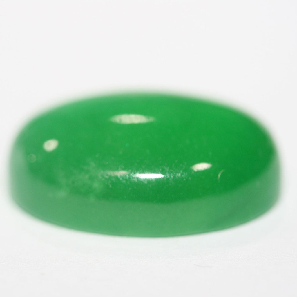 1Pcs  Green Jade Oval Smooth Cabochon 20x15mm.(1 Pcs)