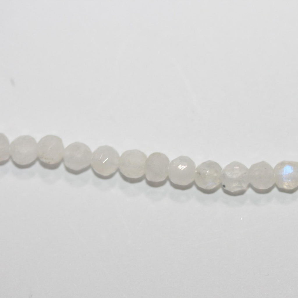 12" St Moonstone Faceted Round Beads 4mm.-Strand 33cm.-Item.9574
