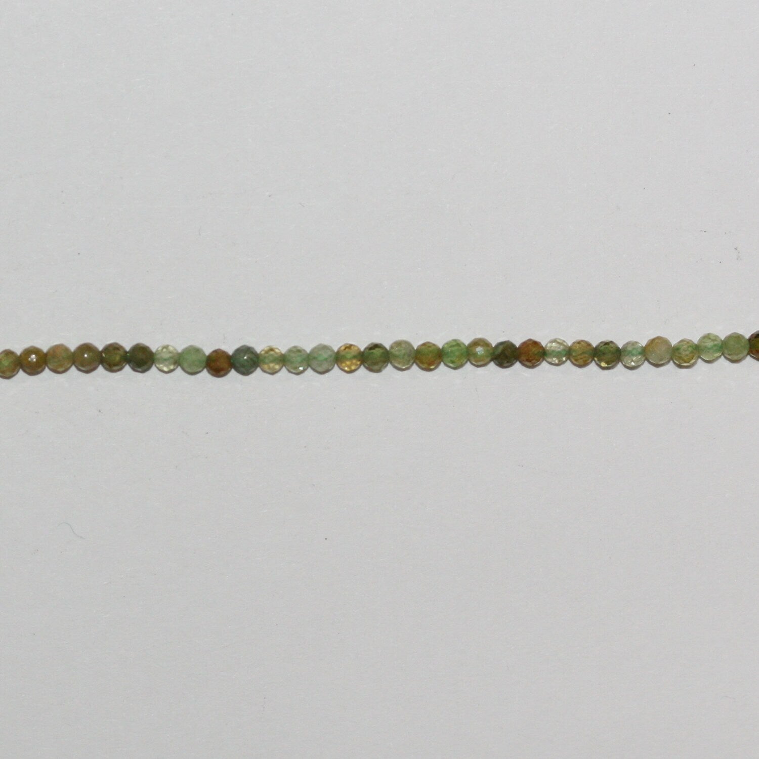 Collier de perles rondes à facettes en grenat grossulaire, 15 pouces, 2 mm, longueur 39 cm