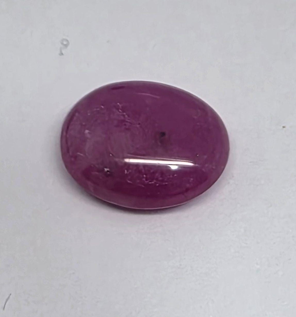 Pink Sapphire Oval Cabochon Natural Gemstone Untreated Gem 10x8mm (3.27ct.) - DIY Jewellery Supplier