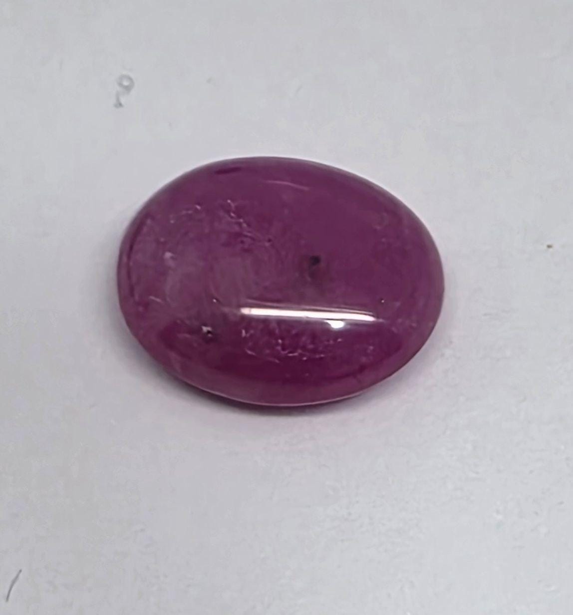 Pink Sapphire Oval Cabochon Natural Gemstone Untreated Gem 10x8mm (3.27ct.) - DIY Jewellery Supplier