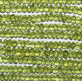 Perles rondelles à facettes en péridot de 14 pouces, 5 x 3 mm. - Fil de 37 cm.