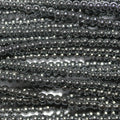 Brin de perles rondes d'hématite de 15 pouces, 2 mm.