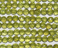 13" St Peridot Faceted Round Beads 4-5mm -Strand 34cm