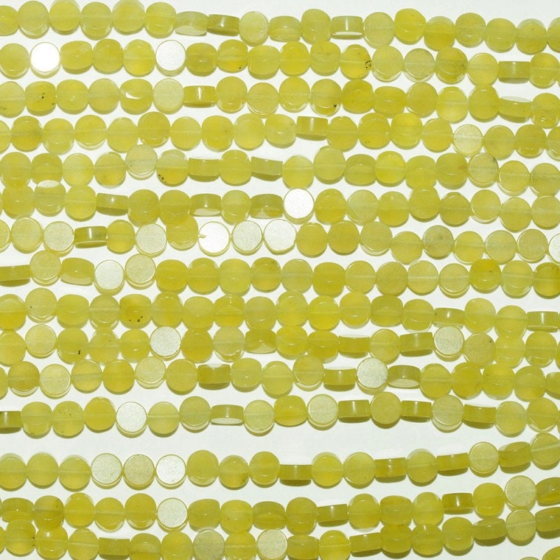 Cuentas de moneda lisas St Serpentine de 4 mm, 16". Tira de 40 cm.