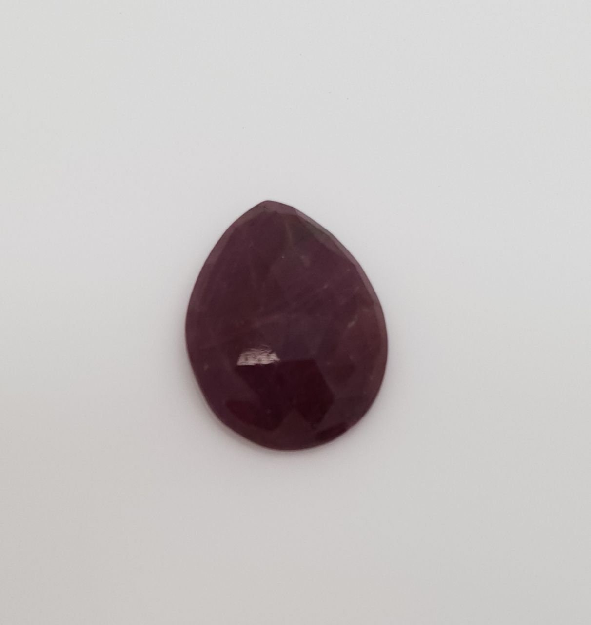 1 Pc Natural  Ruby  12x16mm Cabochons Faceted Pear- Natural Gemstones Jewelry Supplier