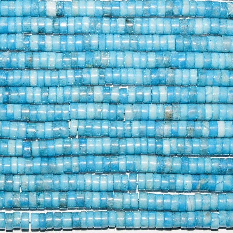 Perles de Howlite St à tranche lisse 15" 4x2mm. Fil de 40 cm.