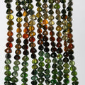 Perles en tourmaline St Petro lisses en forme de goutte, 8 pouces, 5-6 mm. - Fil de 20 cm.