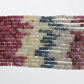 14" St Multi Sapphire Faceted Rondelle Beads 3x2mm.-Strand 36cm.