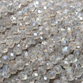 1 Strand Labradorite Faceted Rondelle Beads 3x2mm. Strand 33cm- Blue Flash