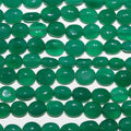 13" St Green Calchedony Smooth Oval Beads 10x8mm.-Strand 33cm. Green Onyx Beads