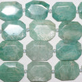 15"Amazonite Faceted Nugget 34-24mm.Approx. Strand 38cm - Hard Gems