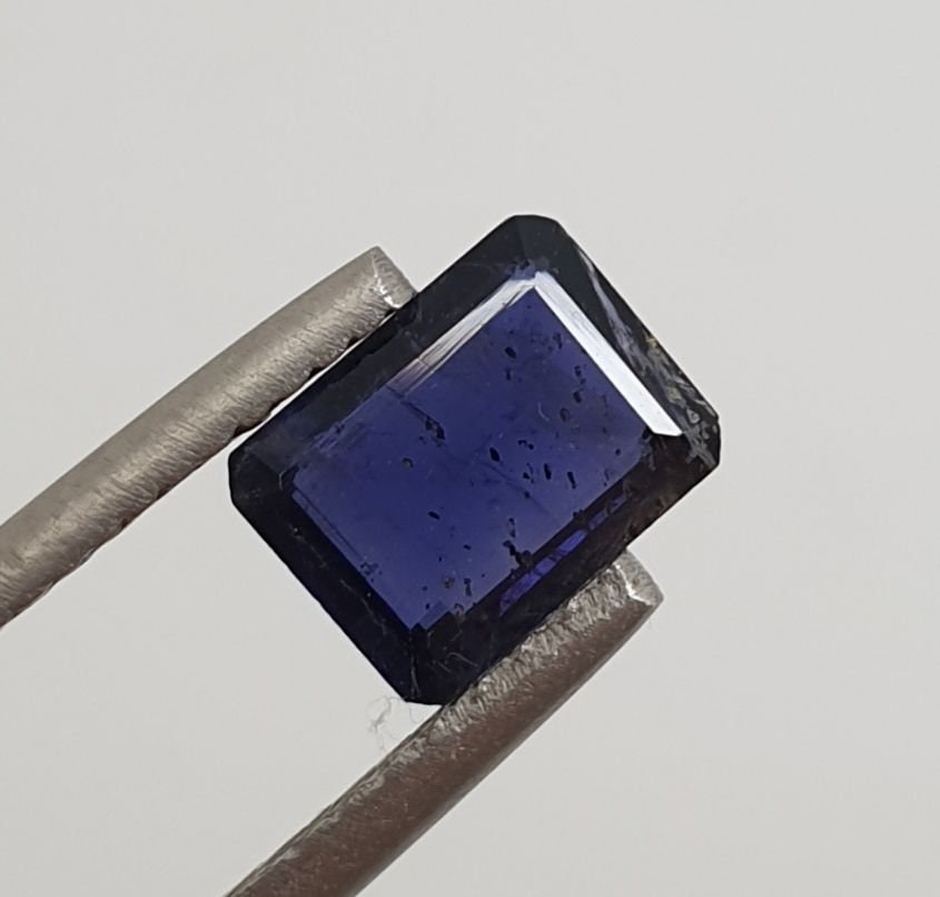 1 Pc Top Color Iolite Cordierite  Octagon 8x6mm  Untreated Gemstone Deep Blue Color