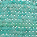 Cuentas redondas de amazonita de 16", 4-5-5 mm. Tira de 40 cm.