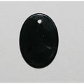Pendentif ovale lisse en onyx 25x18mm.