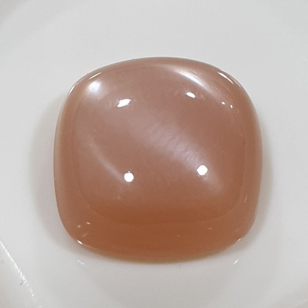 Peach Moonstone Cushion Cabochon 13mm 8.8ct Natural Gemstone