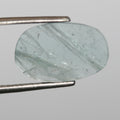 Tourmaline bleue ovale cabochon plat 14,5 x 9 mm (3,1 ct).