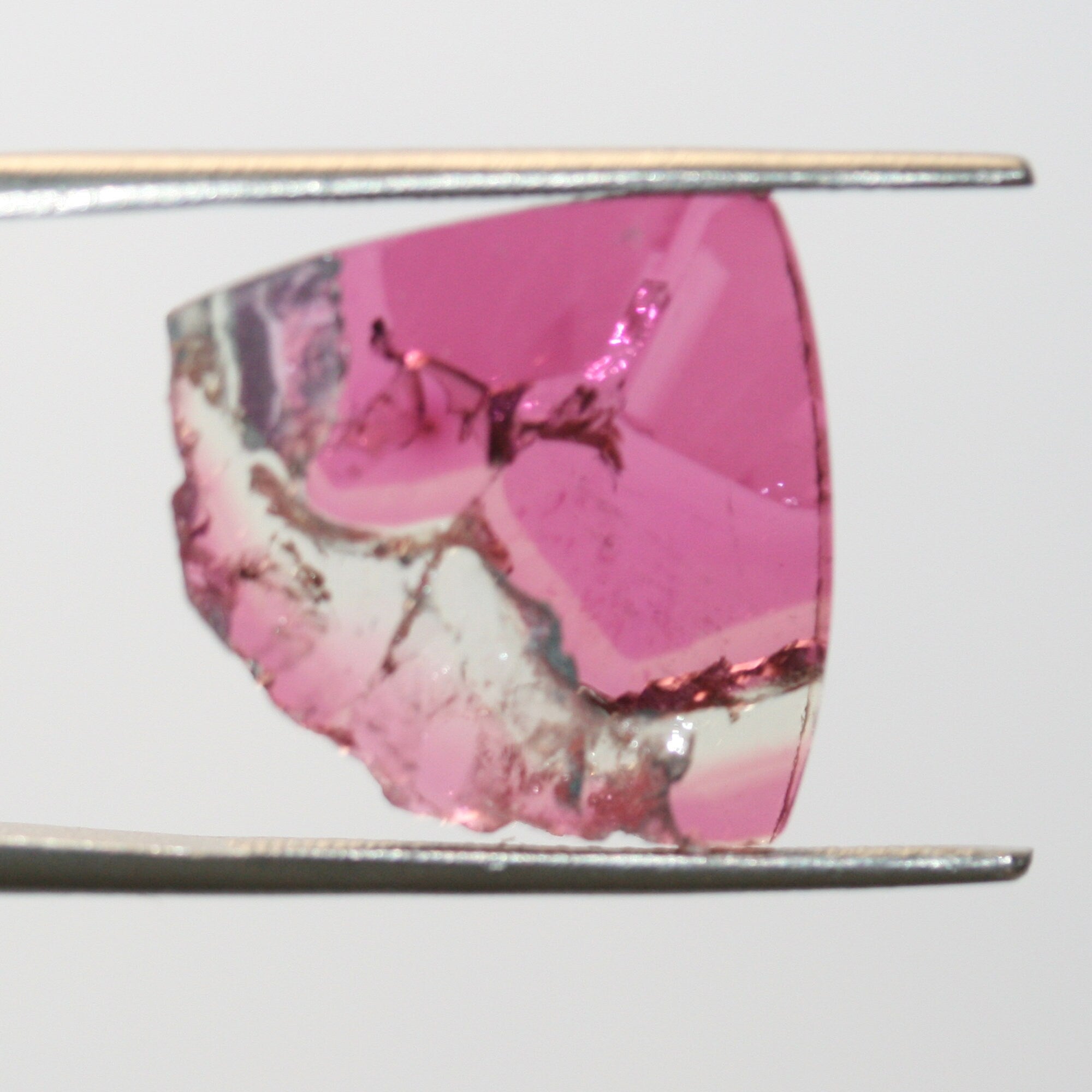 Tourmaline Watermelon Irregular Flat Cabochon 18x20mm.(8.65ct)