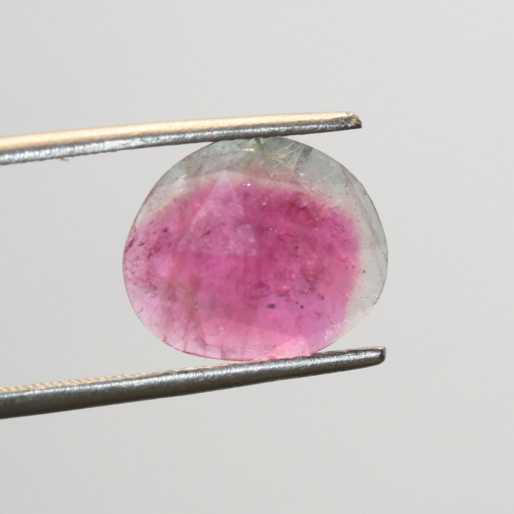 Tourmaline Faceted Irregular Cabochon 11.5x10mm.(2.2ct.).
