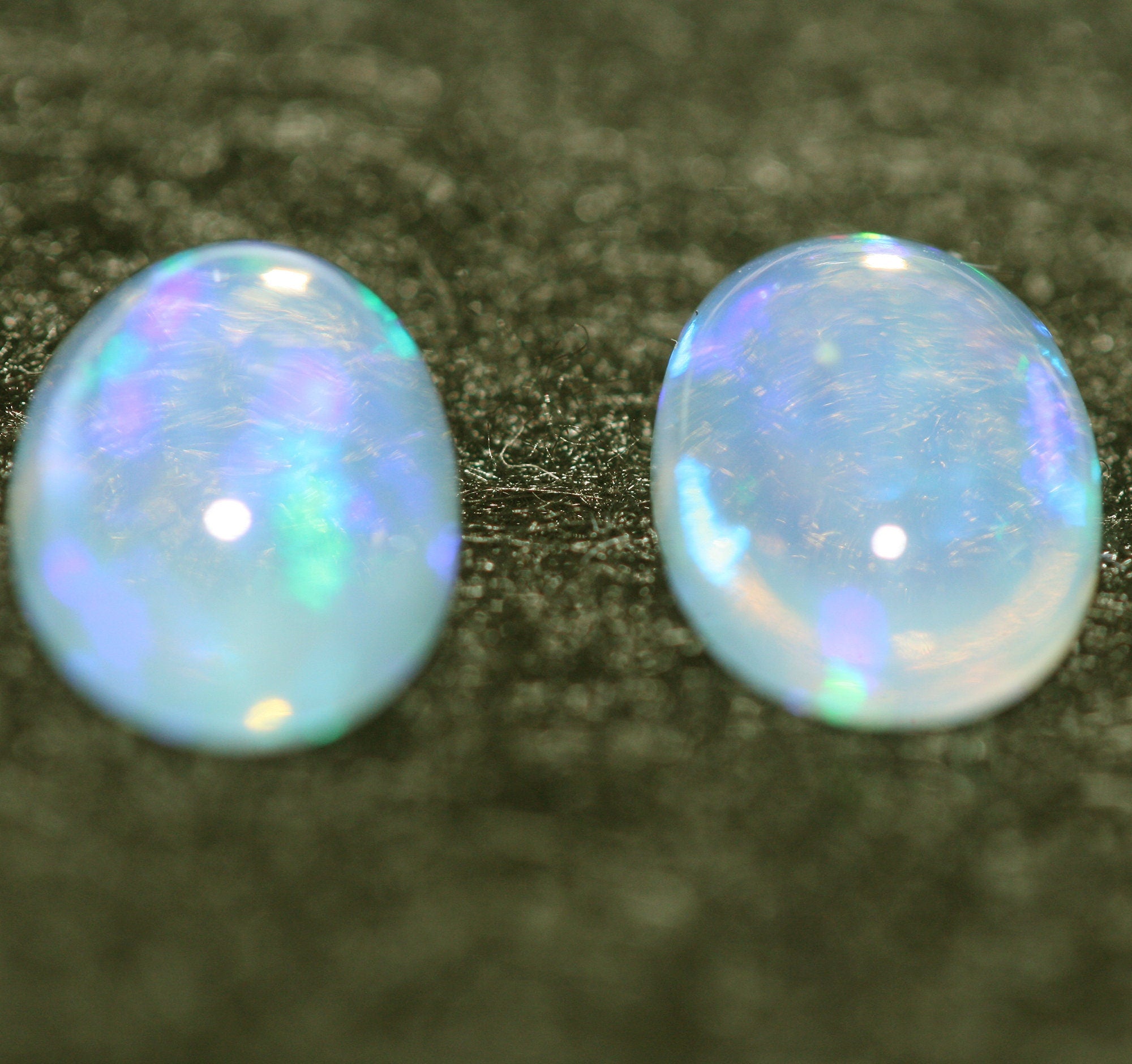 Ethiopian Opal Pair Oval Cabochon 8x6mm. (2pcs)